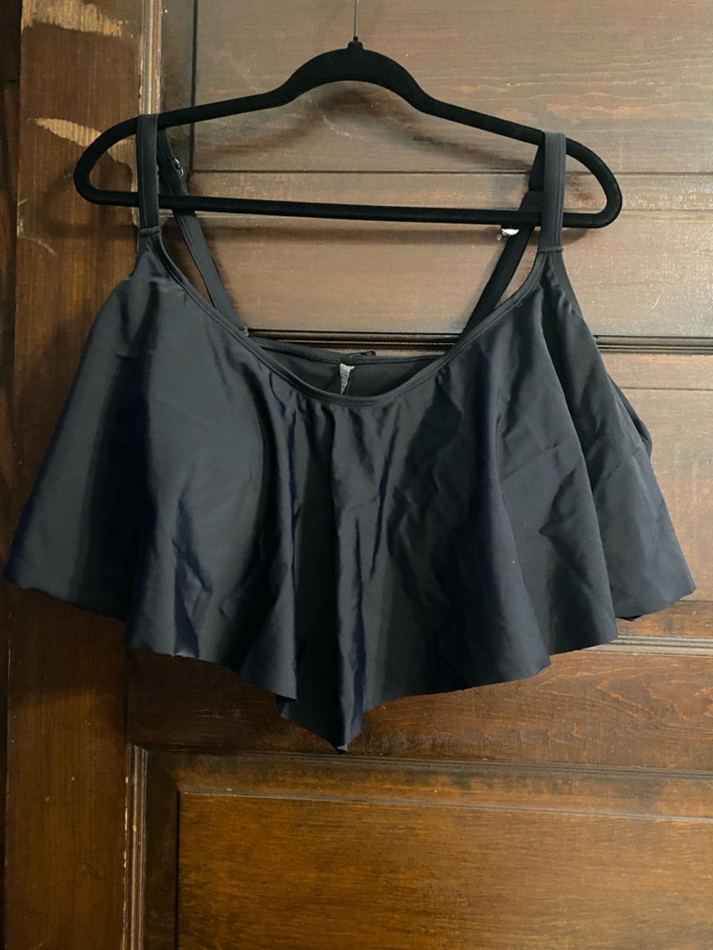 TORRID Black Flounce Bikini Top Size 5
